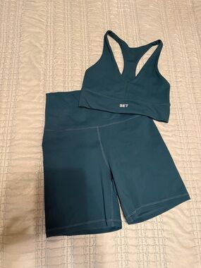 SET Active Teal Two-Piece Workout Set